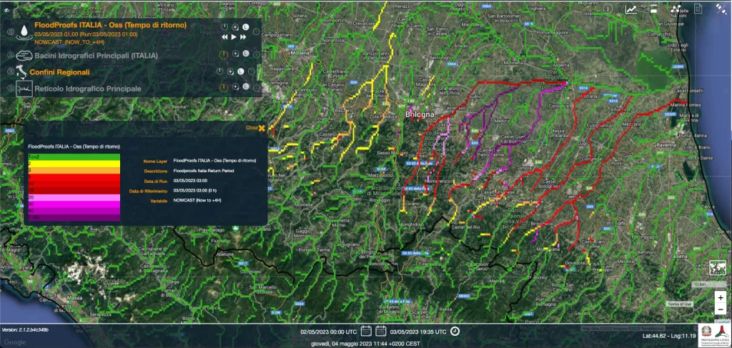modellazione alluvione emilia romagna 2023