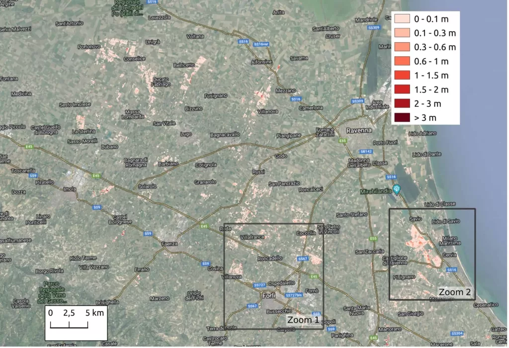 profondita inondazione emilia romagna maggio 2023